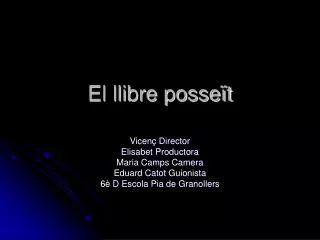 el llibre posse t