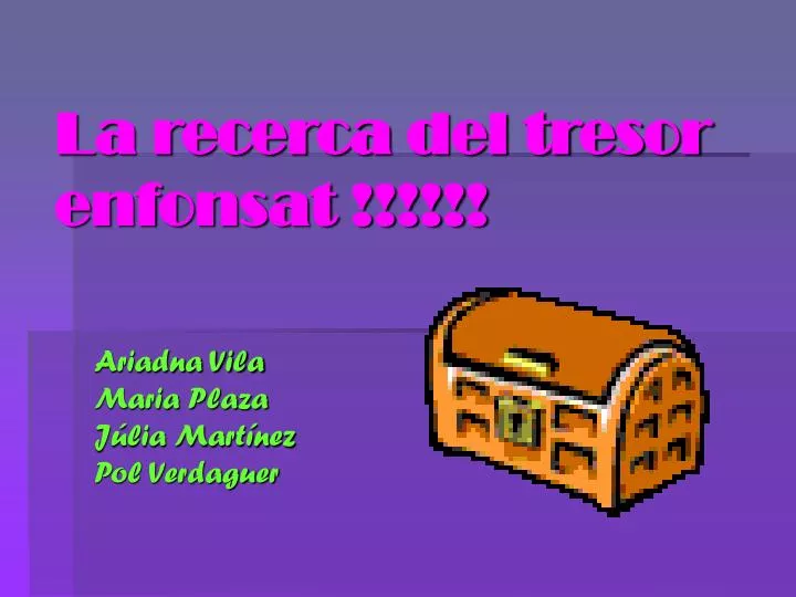 la recerca del tresor enfonsat