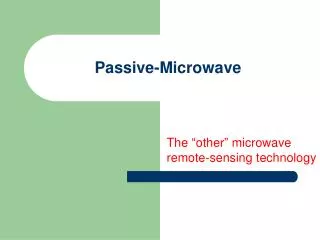 Passive-Microwave