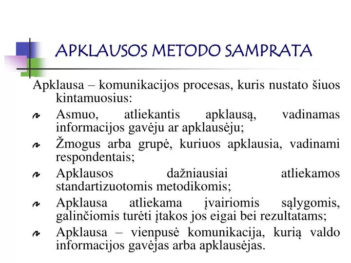 apklausos metodo samprata