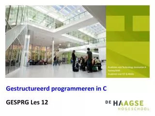 Gestructureerd programmeren in C