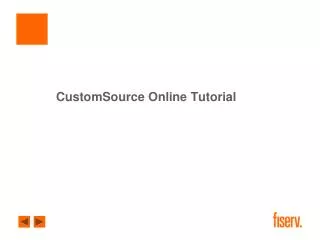 CustomSource Online Tutorial
