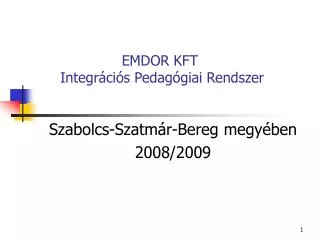 emdor kft integr ci s pedag giai rendszer