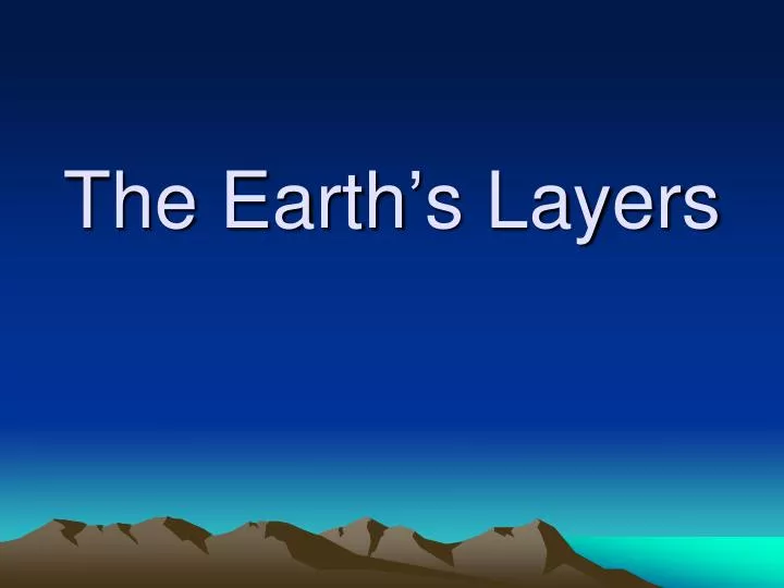the earth s layers