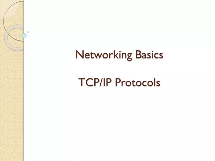 networking basics tcp ip protocols