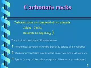 Carbonate rocks