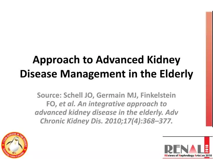 approach to advanced kidney disease management in the elderly