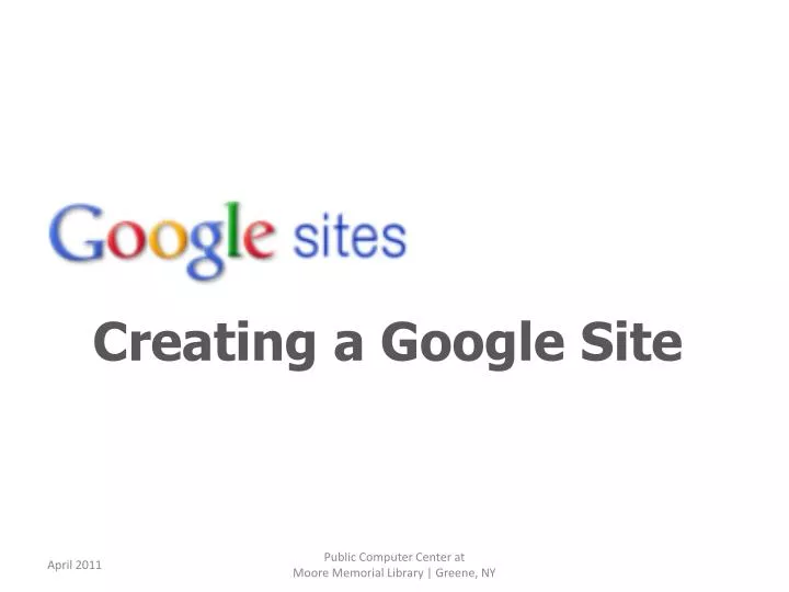 creating a google site