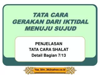 tata cara gerakan dari iktidal menuju sujud