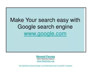 Make Your search easy with Google search engine google