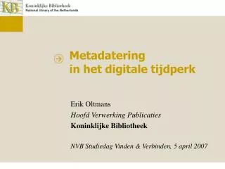 metadatering in het digitale tijdperk