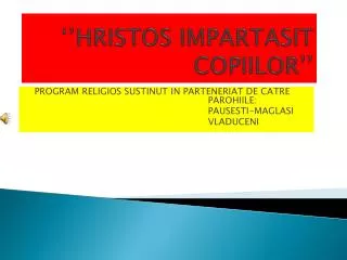 hristos impartasit copiilor