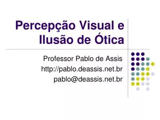 percep o visual e ilus o de tica