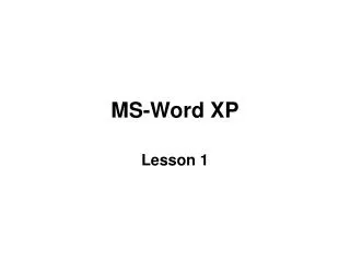 MS-Word XP