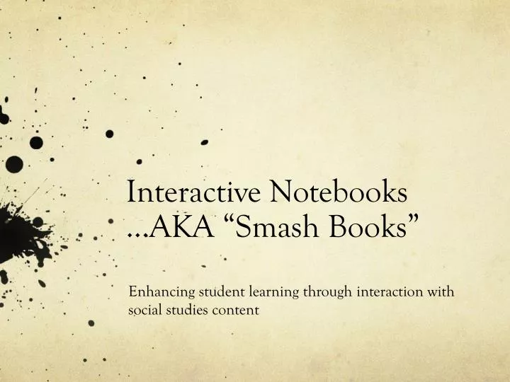 interactive notebooks aka smash books