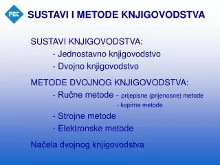 sustavi i metode knjigovodstva