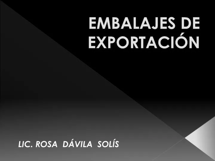 embalajes de exportaci n