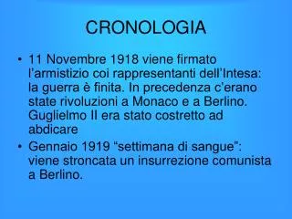 cronologia