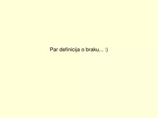 par definicija o braku