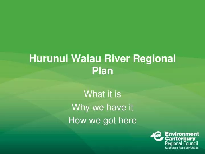 hurunui waiau river regional plan