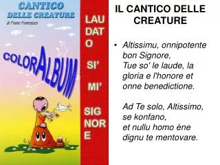 il cantico delle creature
