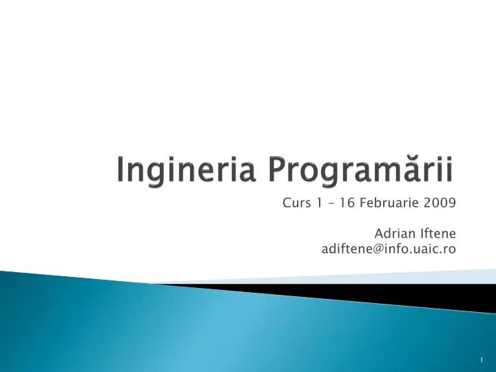 ingineria program rii