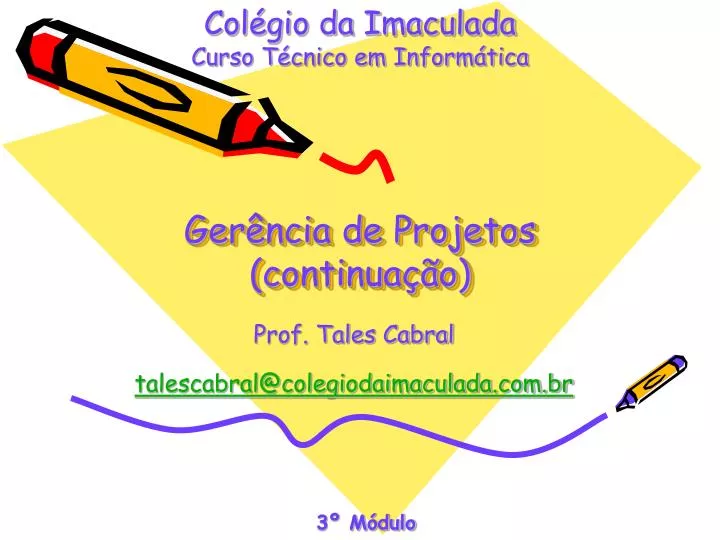 ger ncia de projetos continua o