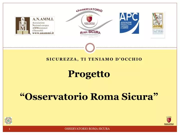 progetto osservatorio roma sicura