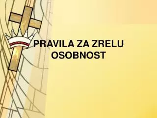 pravila za zrelu osobnost