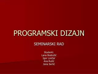 programski dizajn