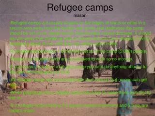 Refugee camps mason