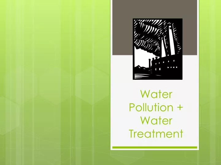 water pollution water treatment