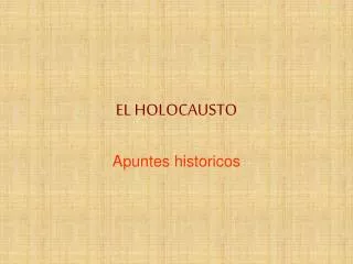 el holocausto