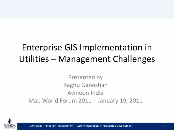 enterprise gis implementation in utilities management challenges