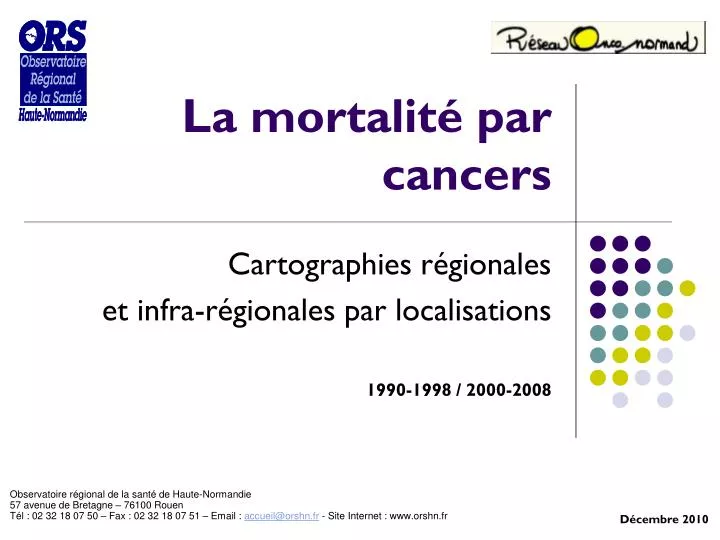 la mortalit par cancers