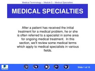 MEDICAL SPECIALTIES