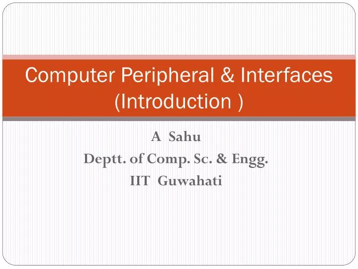 computer peripheral interfaces introduction