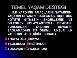 temel ya am deste