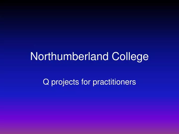 northumberland college
