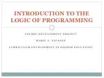 Introduction to The Logic of programming - slide 1