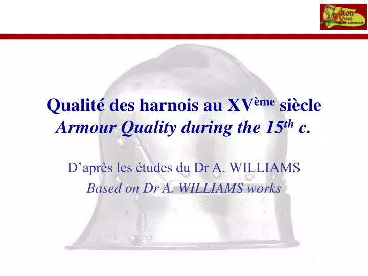 qualit des harnois au xv me si cle armour quality during the 15 th c