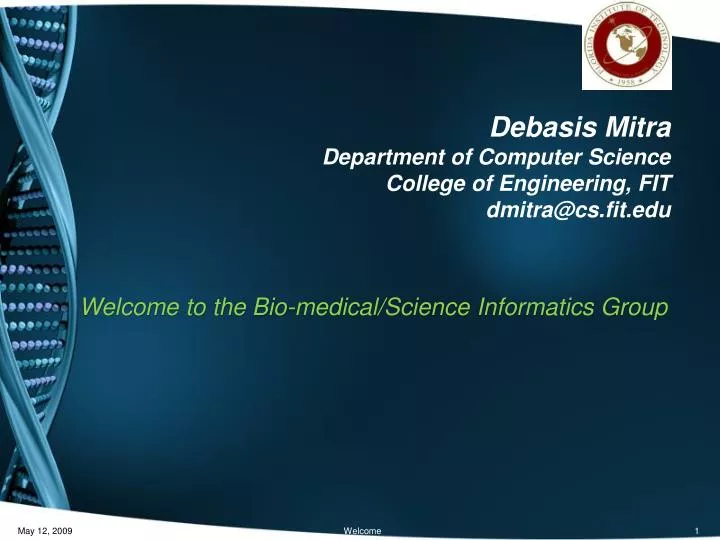 debasis mitra department of computer science college of engineering fit dmitra@cs fit edu