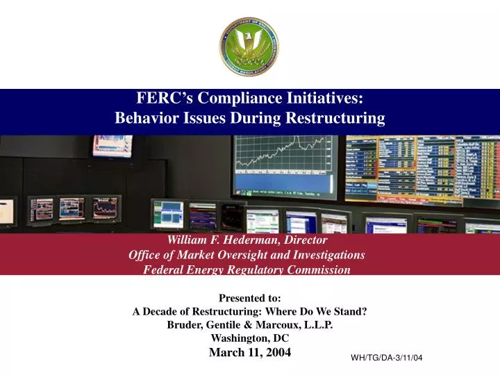 ferc s compliance initiatives behavior issues during restructuring