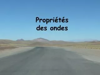 propri t s des ondes