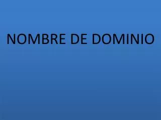 nombre de dominio