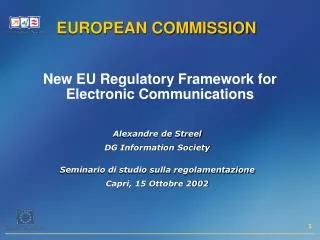 New EU Regulatory Framework for Electronic Communications