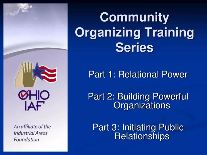 community organizing training series