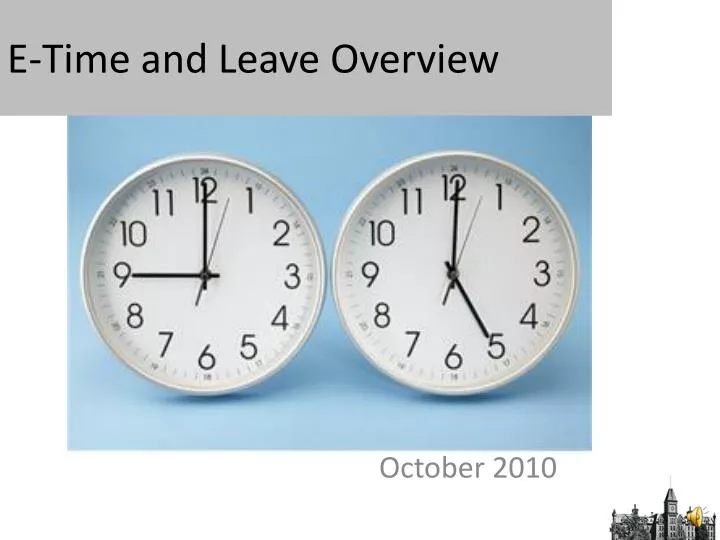 e time and leave overview