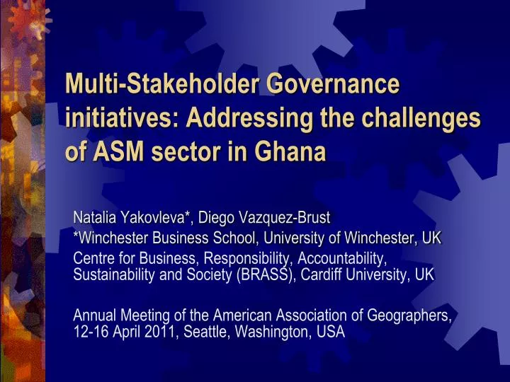 multi stakeholder governance initiatives addressing the challenges of asm sector in ghana