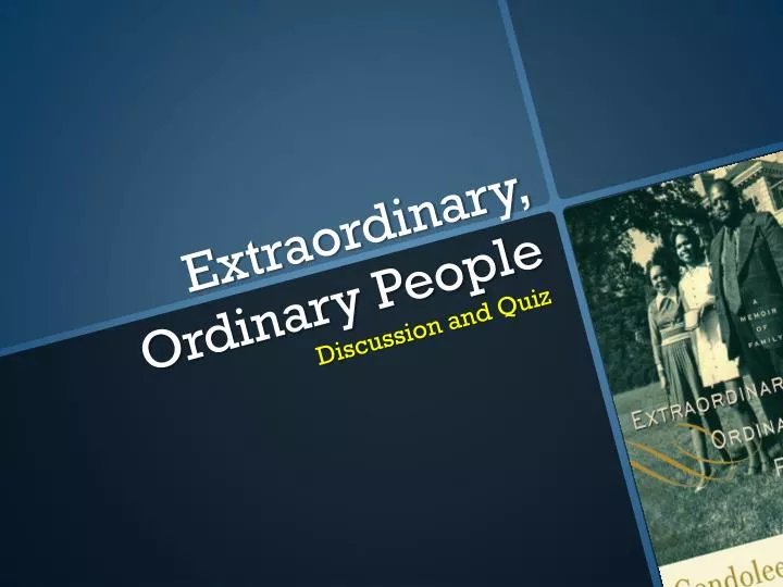 extraordinary ordinary people